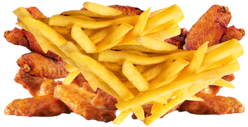 10.PCS CHICKEN WINGS & FRIES