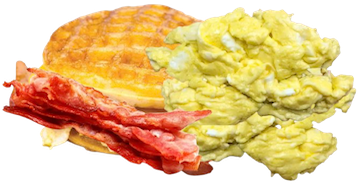 WAFFLE EGGS BEEF&BACON