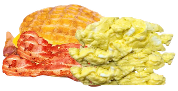 WAFFLE EGGS&TURKEY BACON